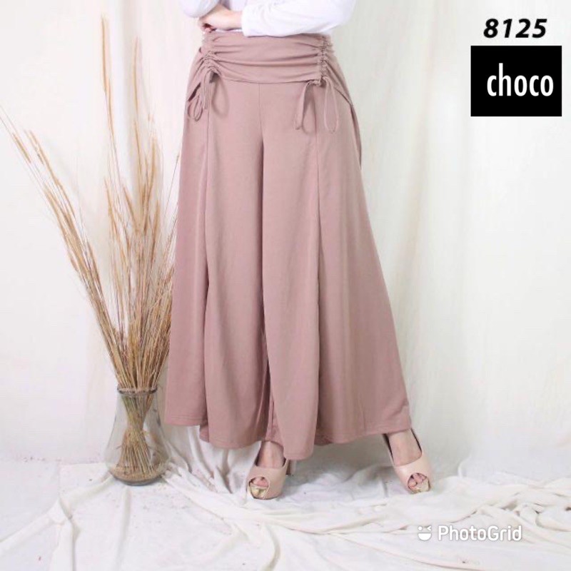 BD 8125 - CELANA KULOT PANJANG LEBAR ABG ANAK MUDA MURAH POLOS TALI BAGGY PANTS WANITA MURAH GROSIR