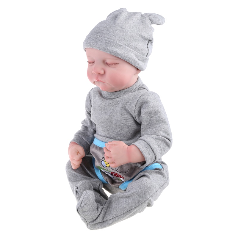 Mary 48cm Real Looking 3D Reborn Baby Untuk Boneka Vinyl/Cloth Body Mainan Tampak Realistis