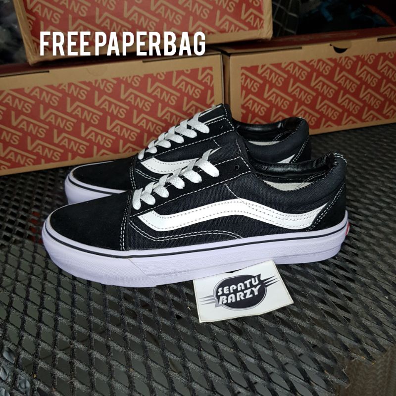 COD SEPATU SNEAKERS Oldskool Klasik Black White