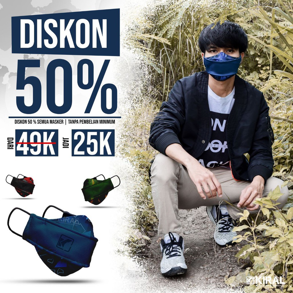 TERBARU KIRAL Masker Pria Keren Cowok Distro Motor Kekinian Murah Premium Masker Camomask CMKNEW