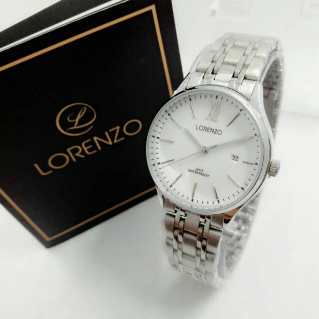 Jam Tangan Wanita Lorenzo 1029 Silver Original