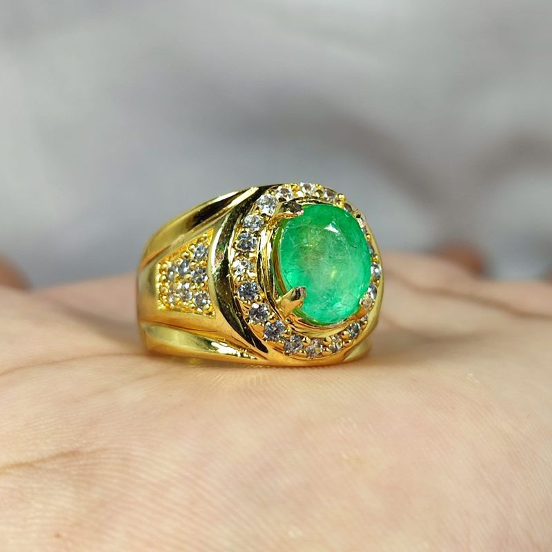 BATU ZAMRUD COLOMBIA ASLI NATURAL (EMERALD BERYL)