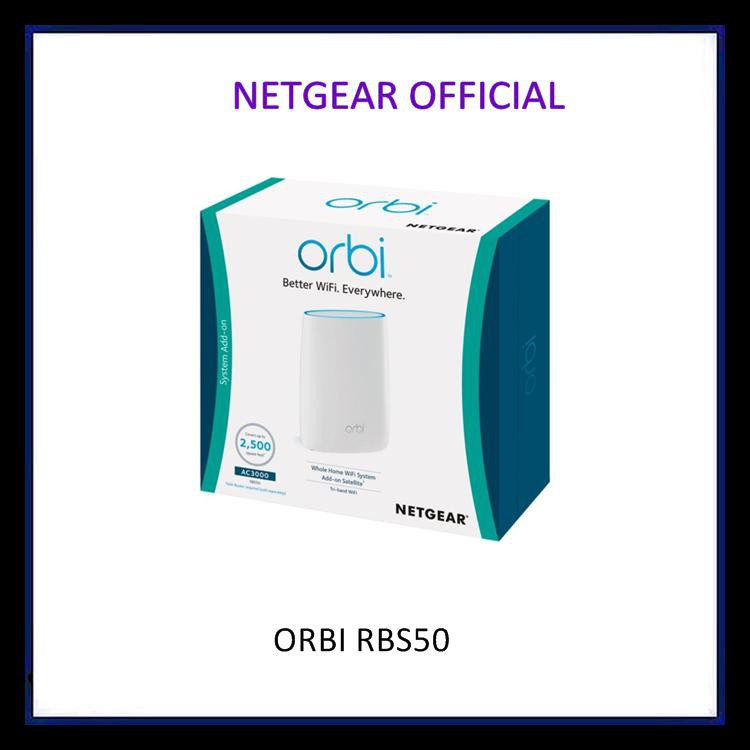 Netgear Rbs50 Orbi Ac3000 Tri-Band Whole Home Wifi Add-On Satellite