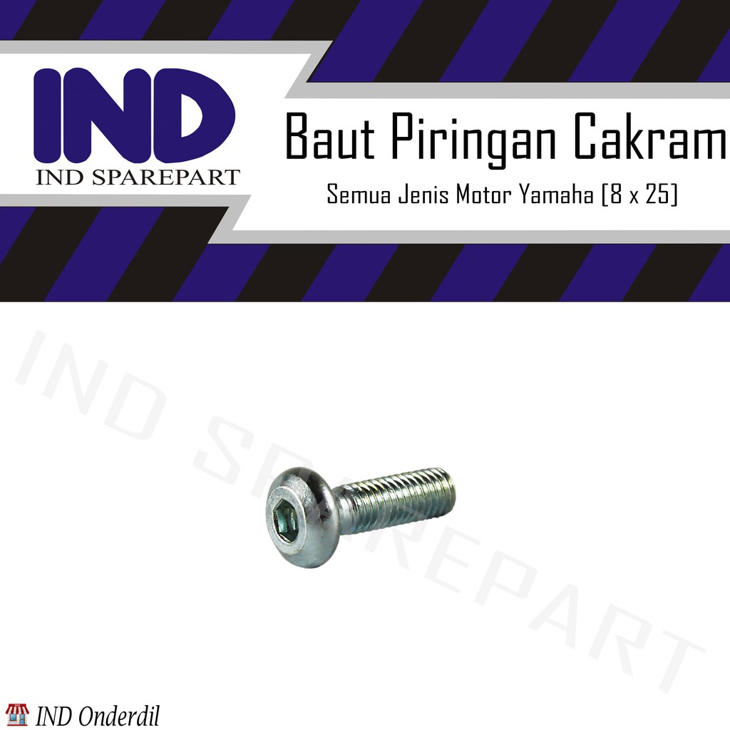 Baut-Baud Piringan Cakram 8x25 Yamaha Mio/Jupiter MX-Z/Vega ZR-R/Nouvo/NMax/X-Ride/Soul GT/RX King