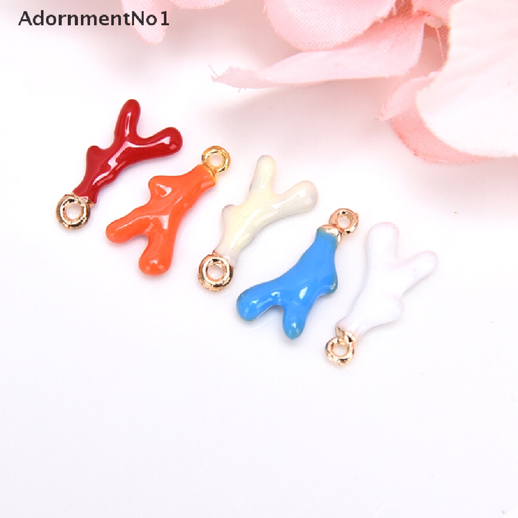 (AdornmentNo1) 10pcs Liontin Bentuk Tanduk Rusa Bahan Alloy Untuk Kerajinan Tangan Charms