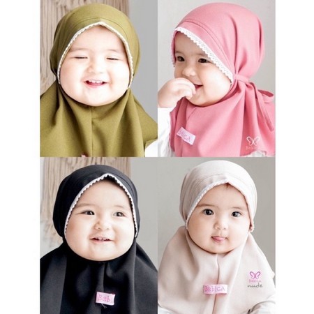 Hijab Bergo Naura Renda Anak / Jilbab Renda Anak