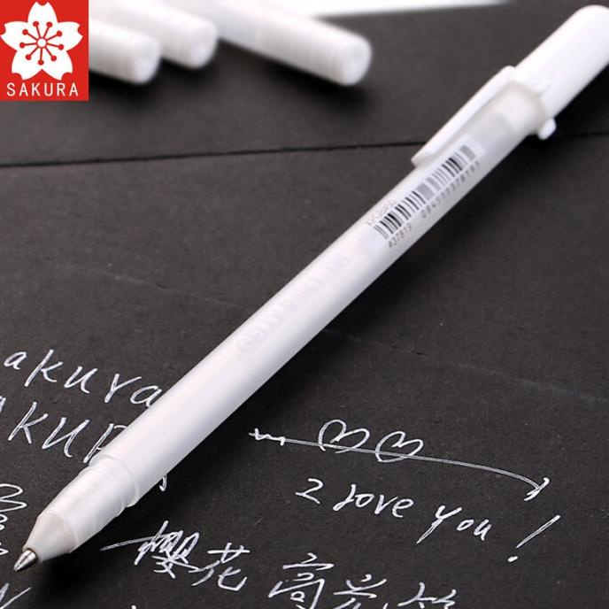 

Ready 0TN39 Sakura Gelly Roll Ink Pen White 0.3mm (05) - Fine Point / White Pen 0TN