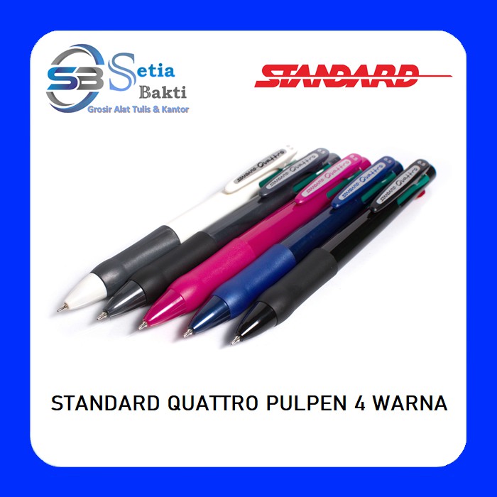 

STANDARD Pulpen 4 Warna Quattro Retractable - 1 Pcs