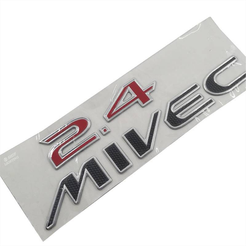 1pc Stiker Emblem Logo MIVEC 2.4 Bahan ABS Untuk Mobil MITSUBISHI MIVEC