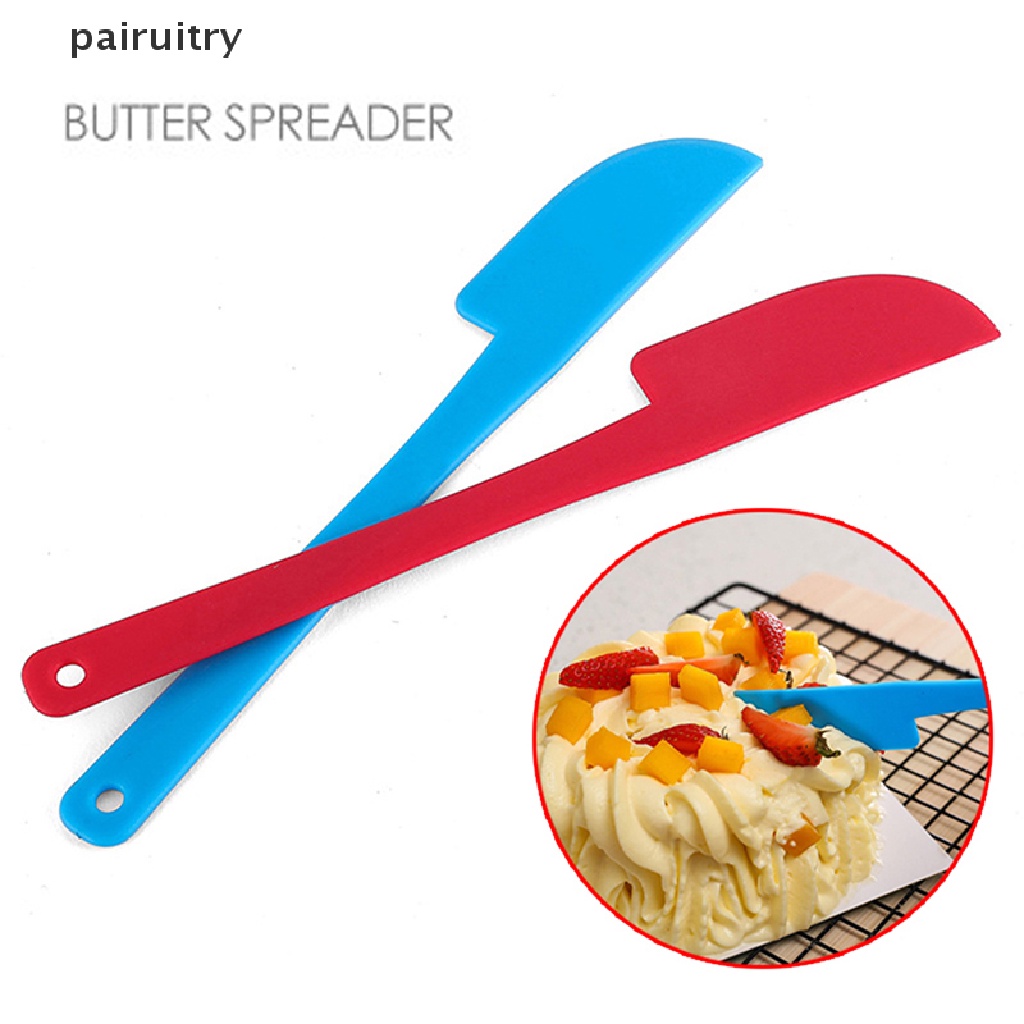 Prt 1pc Spatula / Scraper Krim / Mentega Bahan Silikon Untuk Dapur