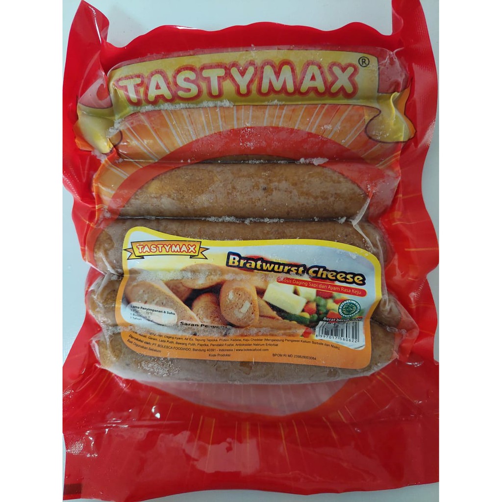 Tastymax Sosis Bratwurst Cheese 500gr Tasty Max Keju