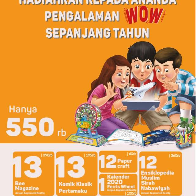 

Paket WOW Bee Magazine Komik Paper Craft Kalender Ensiklopedi Muslim