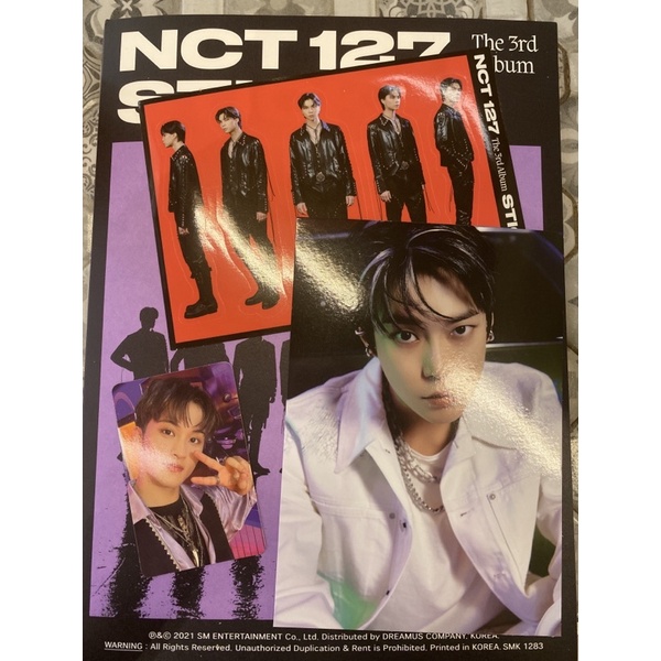 nct 127 sticker photobook unsealed mark photocard