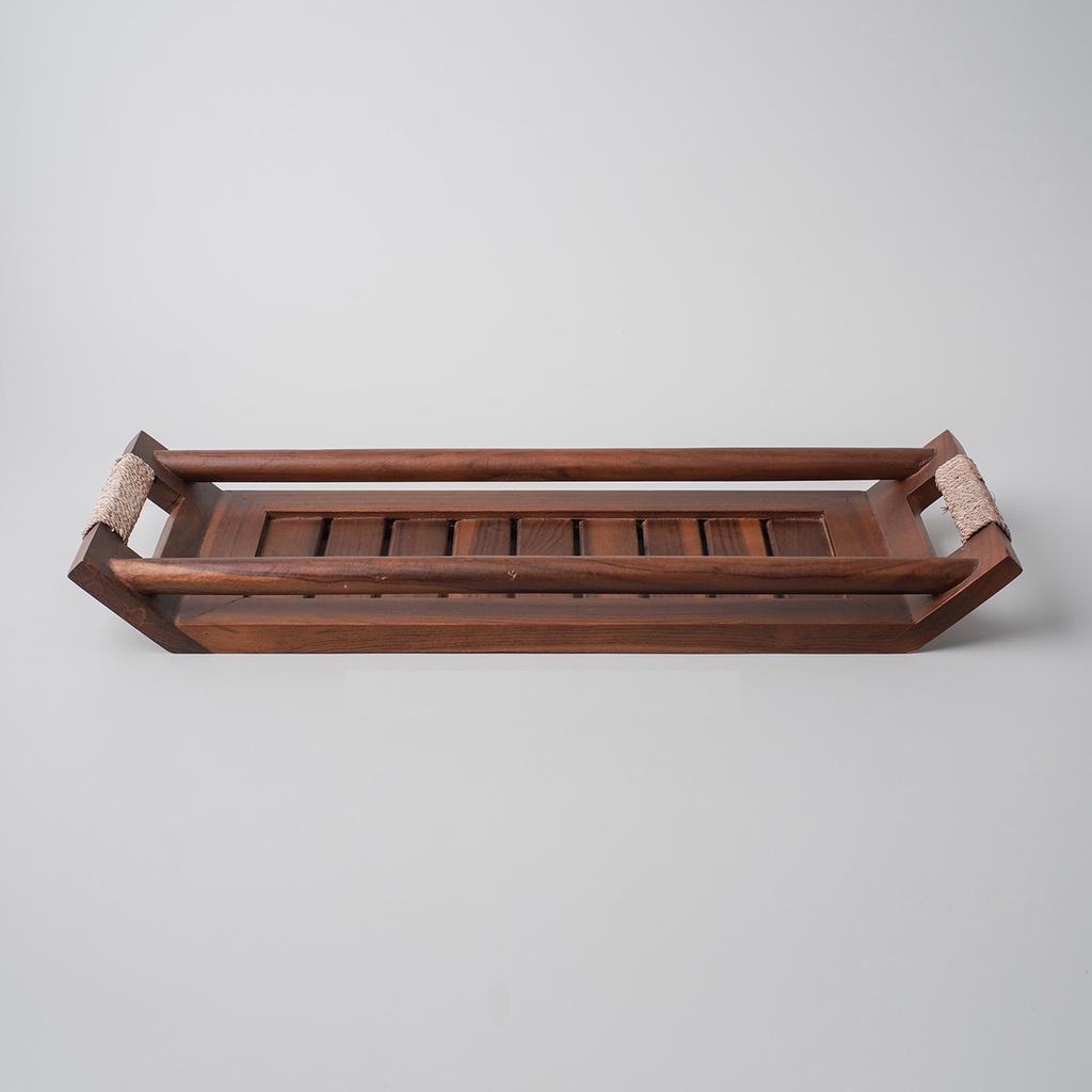 Nampan Kayu Jati plong Kecil | Nampan Saji Teh | wooden tray plong S