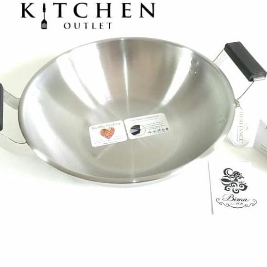 Bima Wok 32 cm Heritance Classic Wajan Penggorengan Stainless