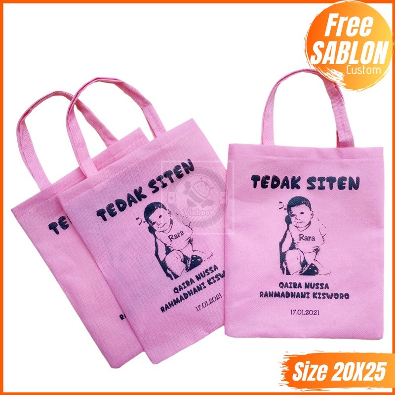 Tas souvenir ulang tahun(Flat 20x25 TANPA PACKING)