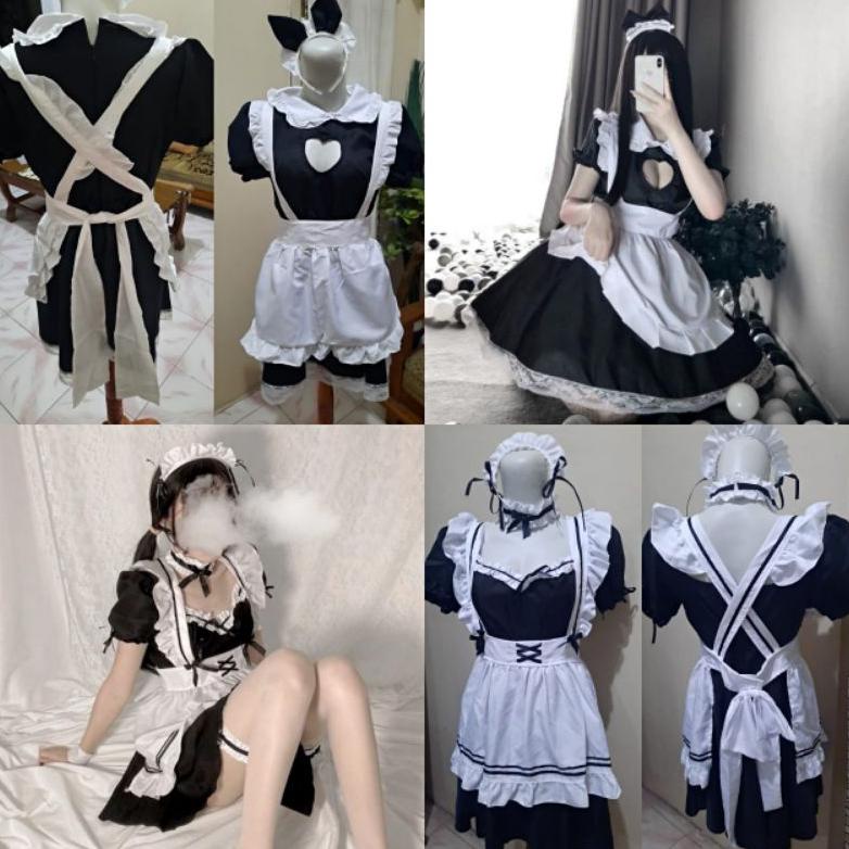 COD [IMPORT S-3XL] Maid Costume Cosplay Pelayan Kostum Maid Anime