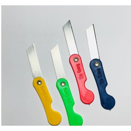 Vinztstore - Pisau Cutter Lipat Silet Gagang Warna-Warni Kecil Cuter Lipat Mini Serbaguna