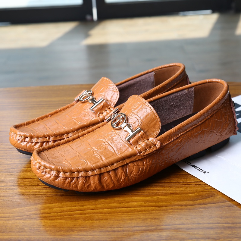 Terbaru Sepatu Pria Casual Loafers Import Sepatu Formal Slip On Motif Kulit Buaya Keren Sepatu Kuliah Santai Kerja 141