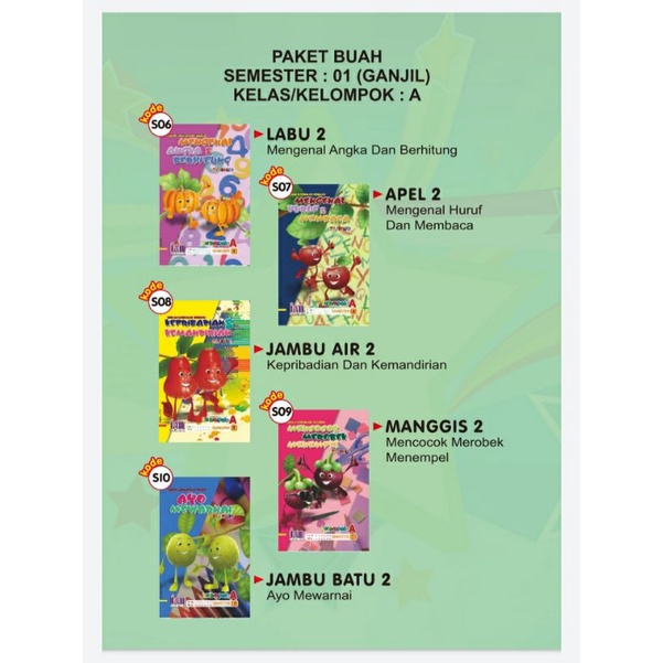 Buku Paket TK/PAUD  Kelompok A  (usia 4-5 tahun)