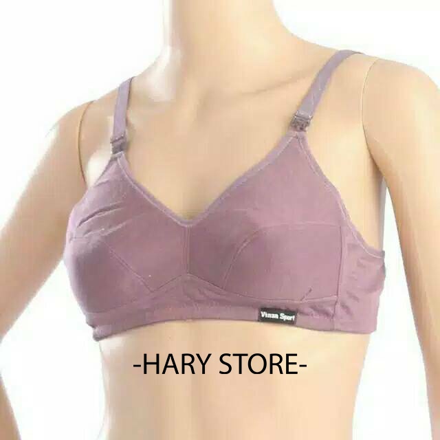 Bra BH Wanita Super Jumbo tanpa busa Sport Bra tebal murah adem size 44 &amp; 46