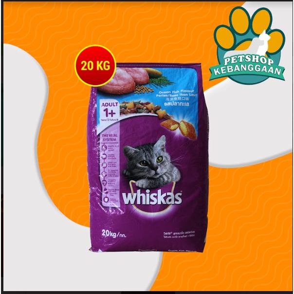 Makanan Kucing Dewasa Murah Cat Food Whiskas 20 Kg Ocean Fish