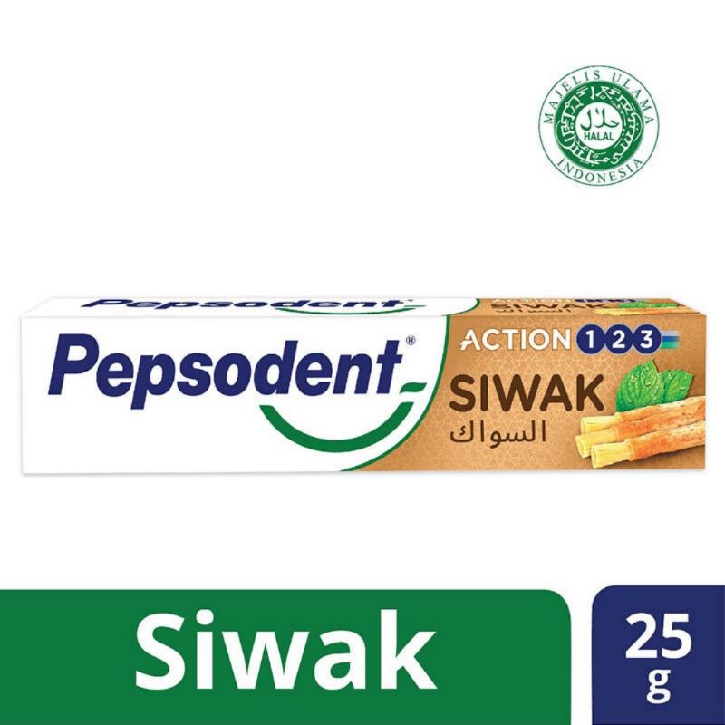 PEPSODENT Pasta Gigi Action 123 Siwak 25g x 8pcs (200gr)
