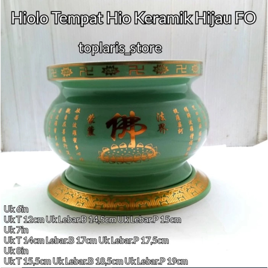 Hiolo Keramik Hijau FO 01