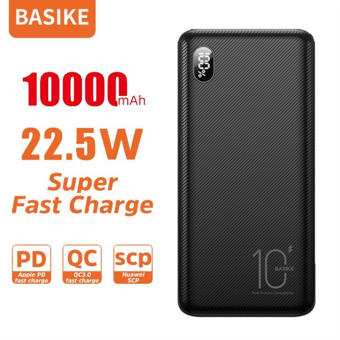 Basike 22.5W10000Mah Powerbank Fast Charging For Apple/Huawei/Oppo Dll