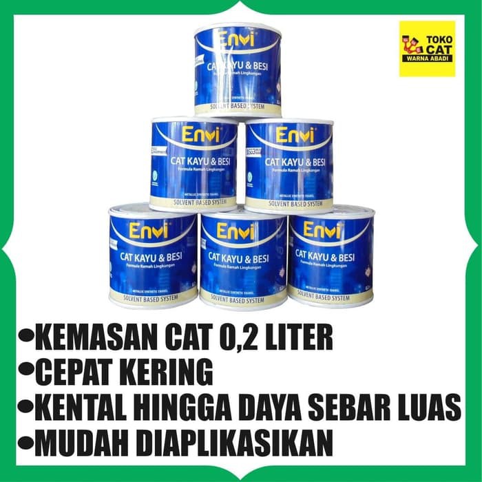  CAT  MINYAK ENVI  WARNA  STANDAR 0 2 LITER Shopee Indonesia