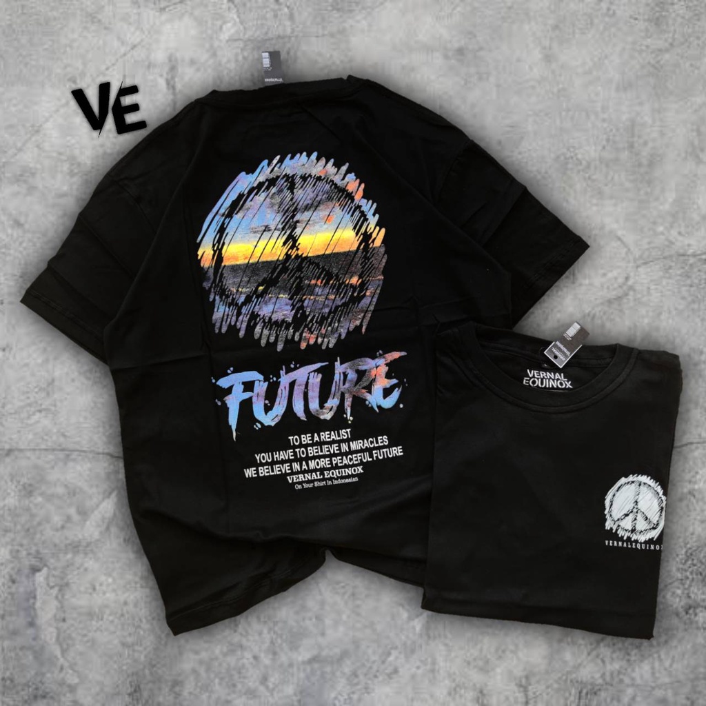 Kaos FUTURE - Vernal equinox // Vernalequinox - Kaos Distro Bandung Pria &amp; Wanita / Kaos Unisex Oversize / Nexttime Sevenkey Cricket