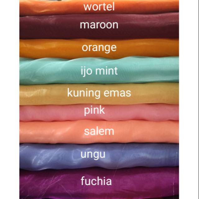  Kain  Organdi  Organdi  Silk kain  kaca Shopee Indonesia