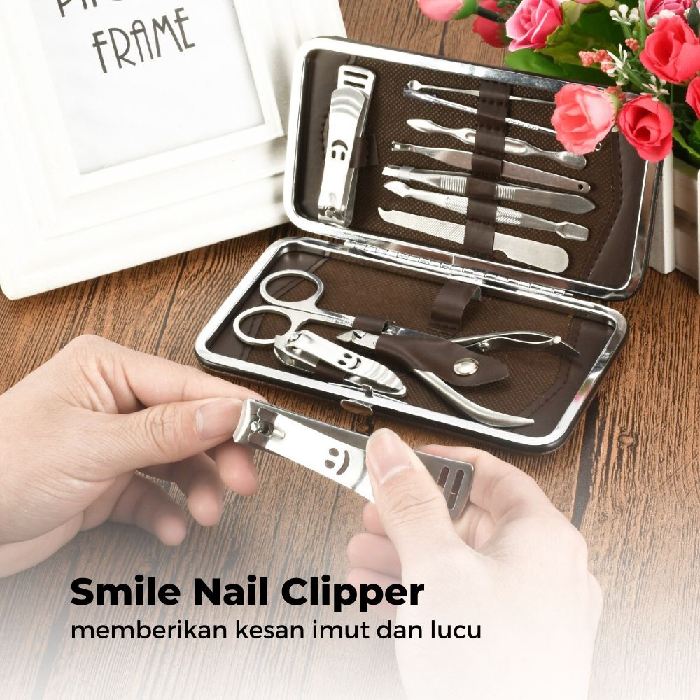 MARKETBIX Paket Gunting Kuku alat menicure pedicure set lengkap Set Gunting Kuku Perawatan Kuku 12Pcs