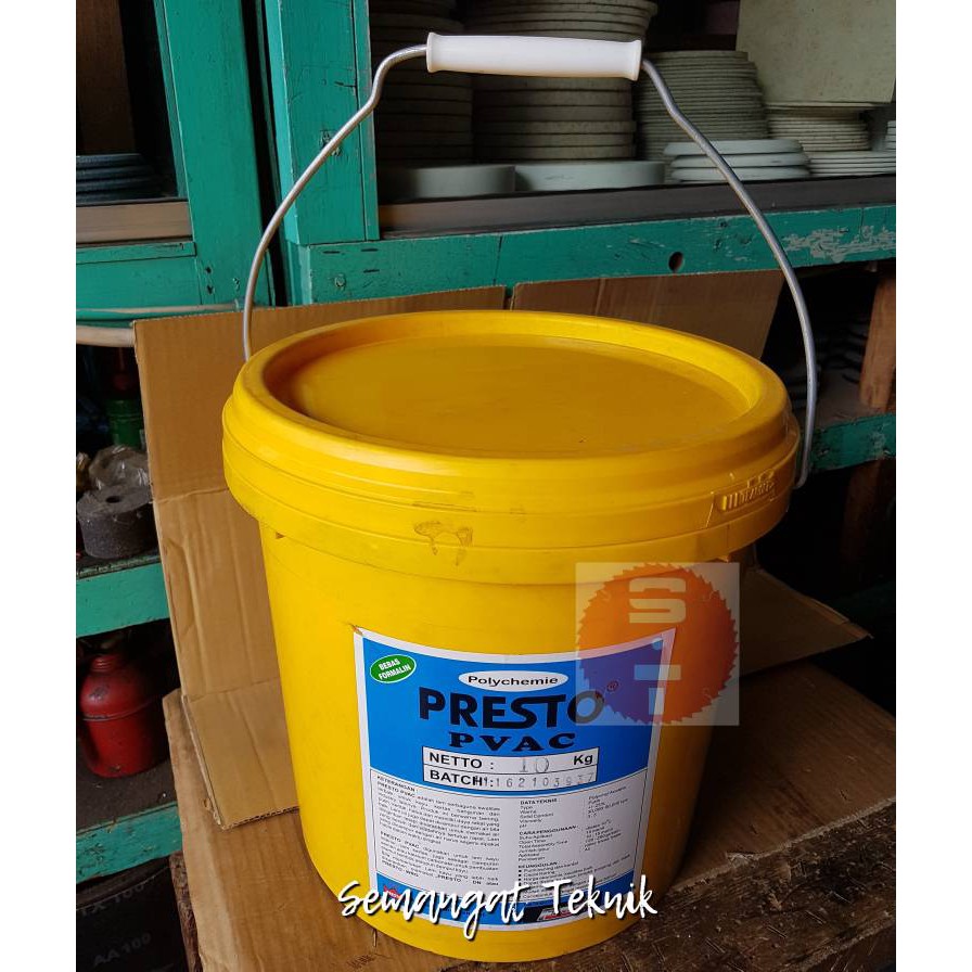 LEM PUTIH KAYU MEBEL HPL KERAJINAN KAYU PRESTO TIPE PVAC PAIL