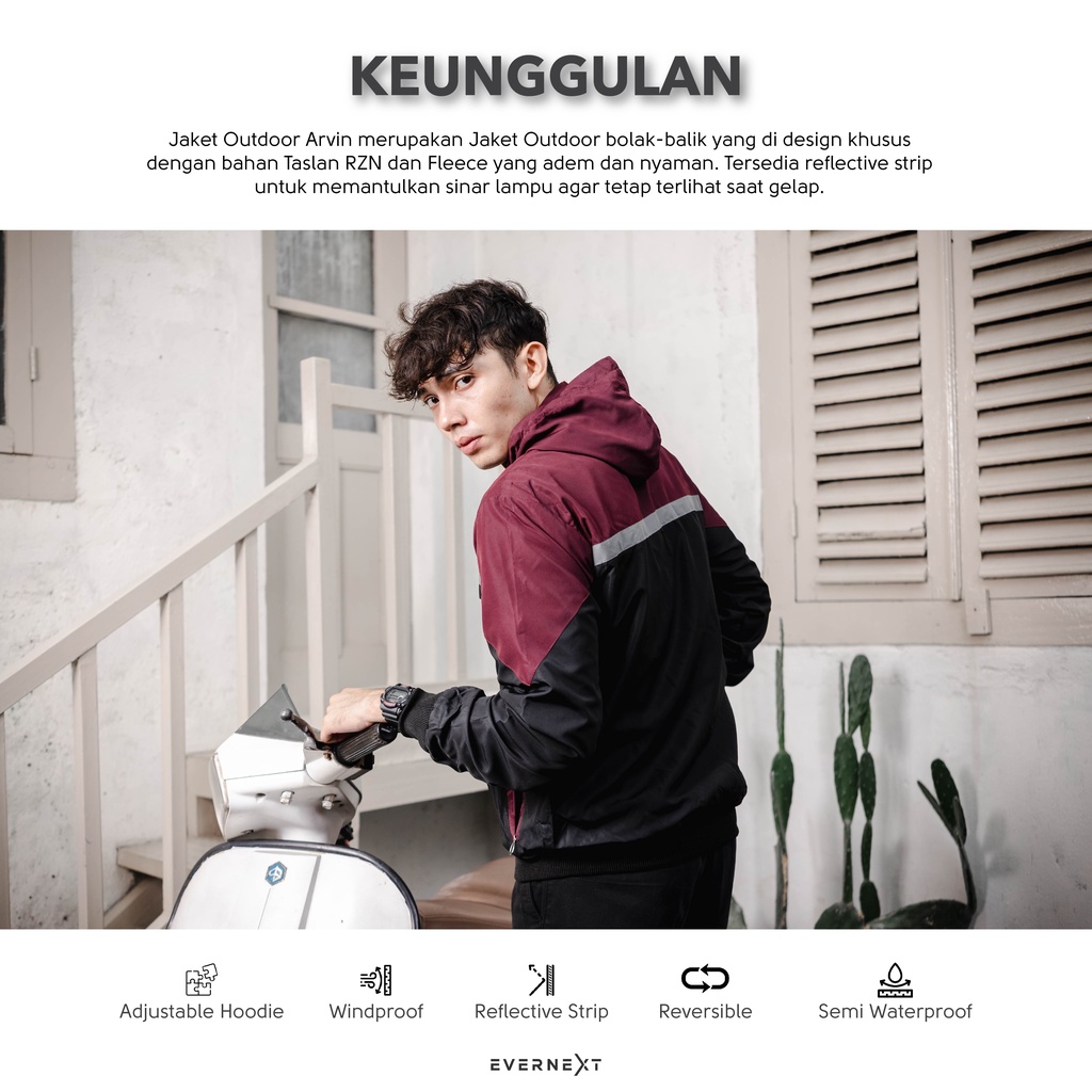 Jaket Bolak Balik Pria Jaket Motor Outdoor Original Keren Terbaru