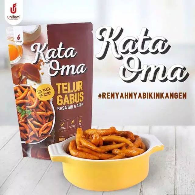 Kata Oma Telur Gabus - keju cheddar dan gula aren original telor snack cemilan oleh oleh indonesia