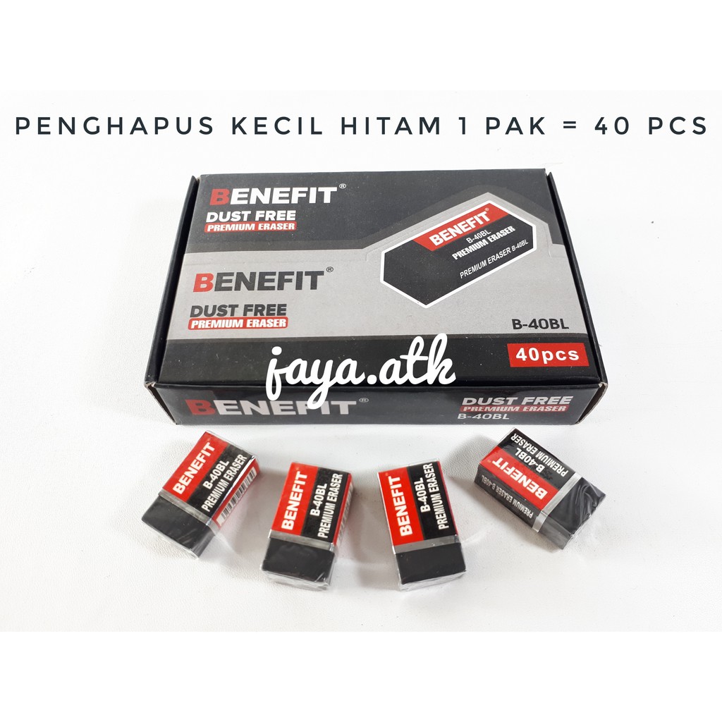 PENGHAPUS ERASER HITAM KECIL PENGHAPUS PENSIL HITAM KECIL SATUAN PENGHAPUS KECIL HITAM 1 PACK 40PCS