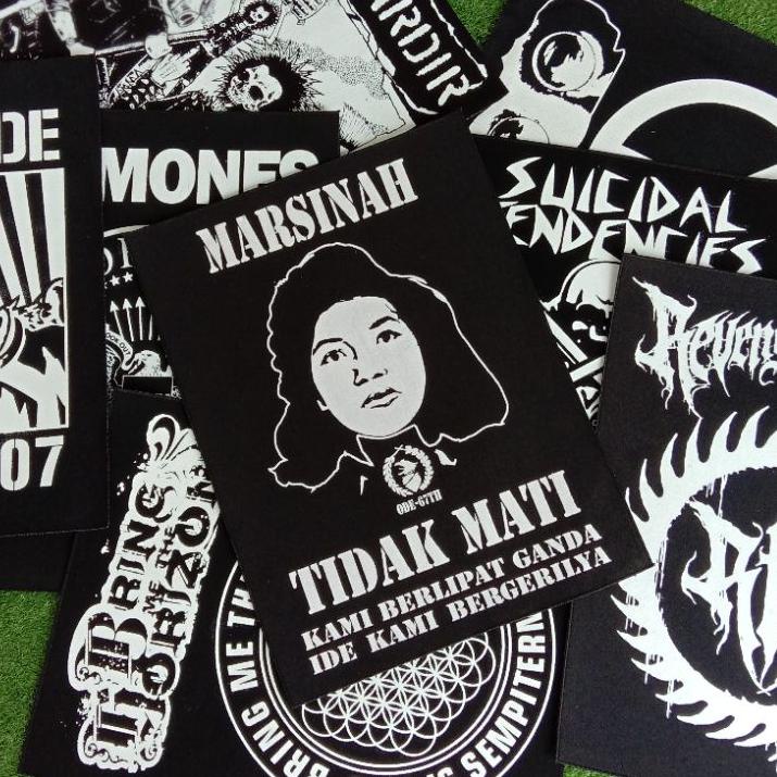 Stok terbatas.. Backpatch Sablon/Patch Punggung Suicidal Ramones Marsinah/Emblem Belakang Jaket