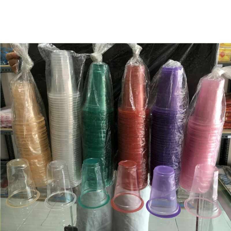 Gelas Plastik Frutang Ulir Warna Cup Es Cream 120ml 130ml Isi 50pc Gelas Pesta Bening Murah Ukuran A