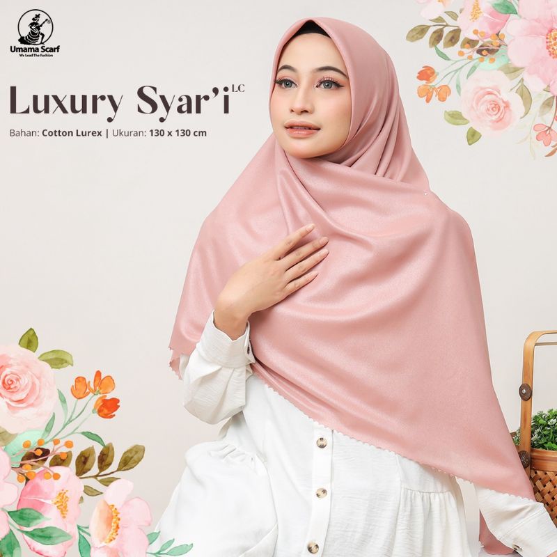 [ BISA COD ] JILBAB SEGIEMPAT SYARI HIJAB VOAL GLOWING MEWAH UKURAN 130X130 LUXURY NUR SINAR AZARA BELLA SINAR UMAMA KERUDUNG AKAD JUMBO SERAGAMAN PESTA WISUDA