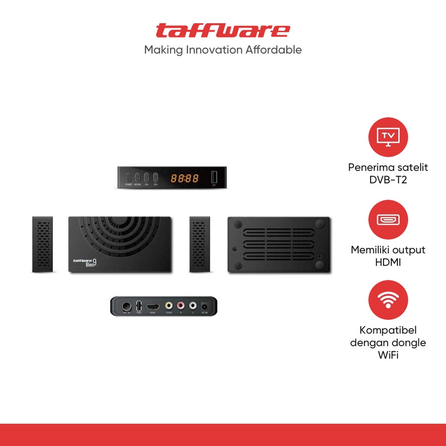 STB Taffware Bien 9 Digital Satellite TV Tuner Box Receiver Full HD 1080P DVB-T2
