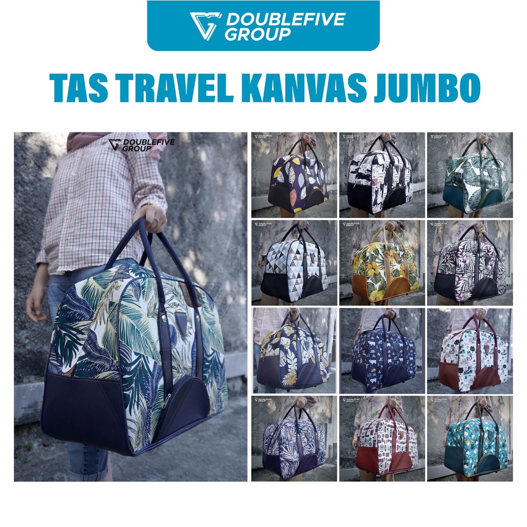 (COD) TRAVEL BAG KANVAS JUMBO | TAS TRAVEL JINJING