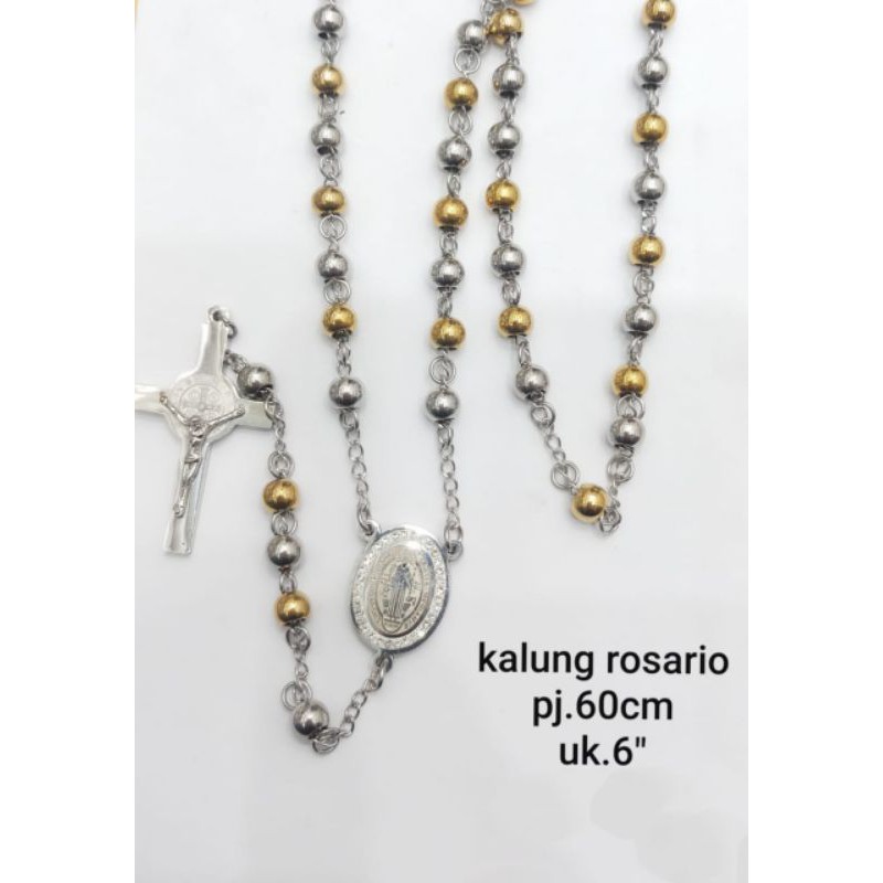 Kalung Rosario Kombinasi Titanium17