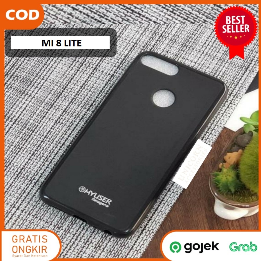 XIAOMI Mi 8 Mi 8 LITE CASE SOFTCASE BLACK MY USER SILIKON HITAM FULL BLACK CASING COVER PELINDUNG BELAKANG SOFT  KARET XIAOMI Mi 8 LITE