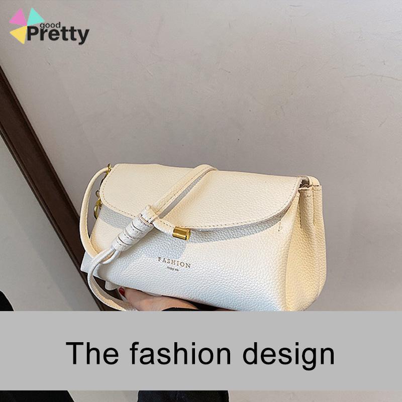 Kulit Lembut Fashion Pola Lengkeng Satu Bahu Messenger Bag Kasual Wanita Tas Persegi Kecil - PD