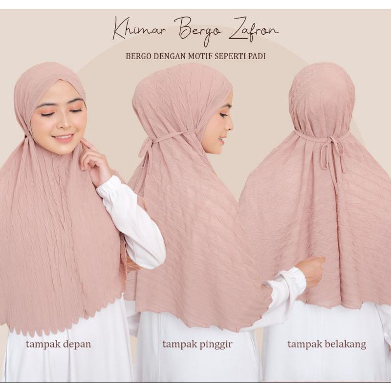 BERGO MARYAM PLISKET PADI BERGO PLISKET ZIG ZAG