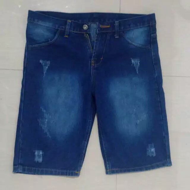 Celana Pendek Jeans Sobek Pria