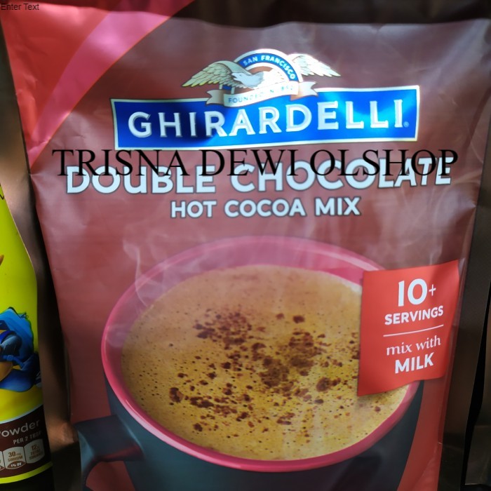 

GHIRARDELLI Premium DoubleChocolate HotCocoaMix With Milk 298gram 10's