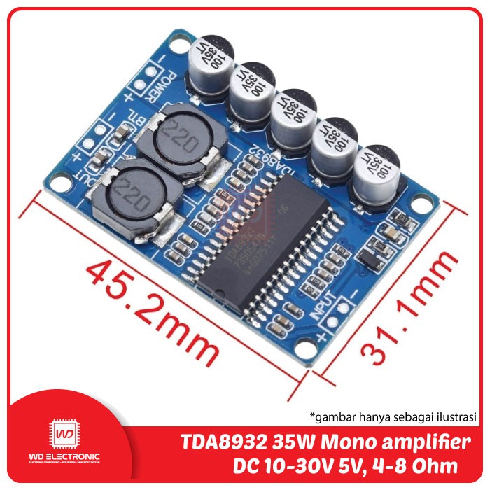 TDA8932 Mono Digital power amplifier board module 35w