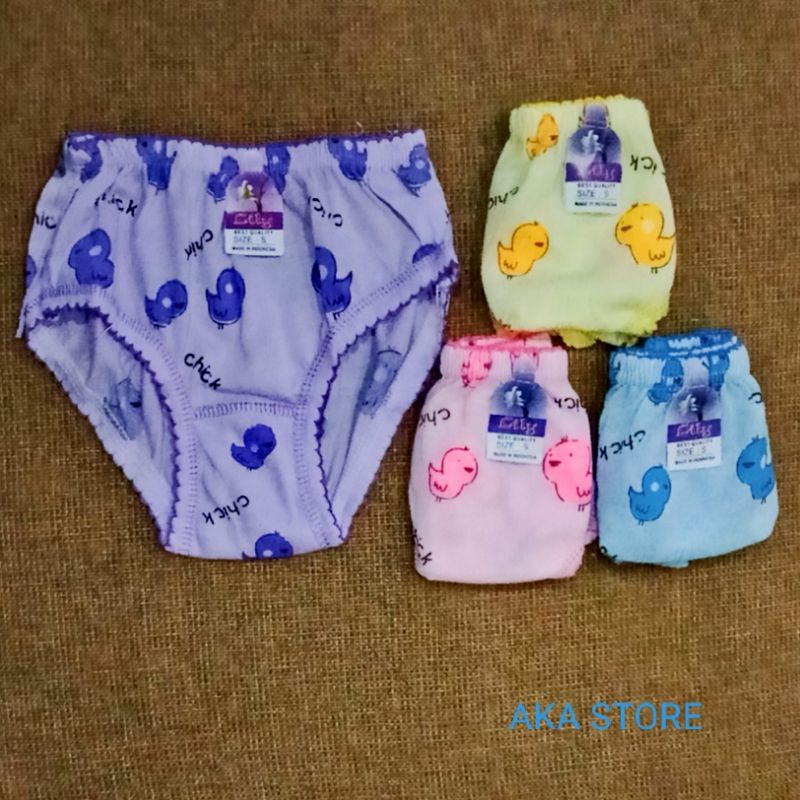 lusinan 12 pcs celana dalam anak perempuan Lily / Nabila